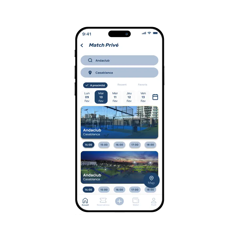 Réserver un terrain
